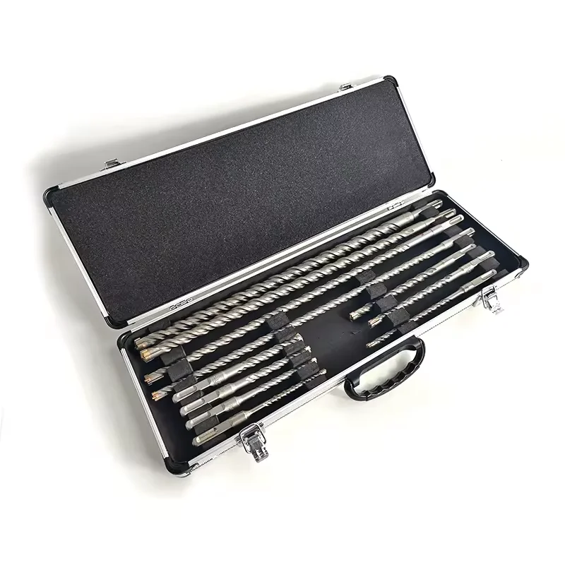 Hard Alloy Electric Hammer Drill Bit Set Impact Square & round Handle for Well Drilling & Cement-Bearing Wall Openings