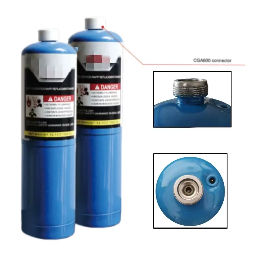 carbon steel DC03 Disposable empty steel gas cylinder for gas mapp connect to welding torch