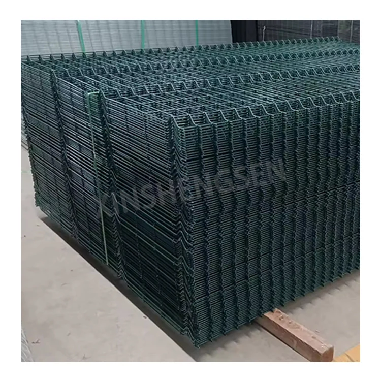 Garden Buildings Supplies Outdoor 3D Bending Curved Welded Steel Wire Mesh PVC Coated V Curved Garden Fences Panels