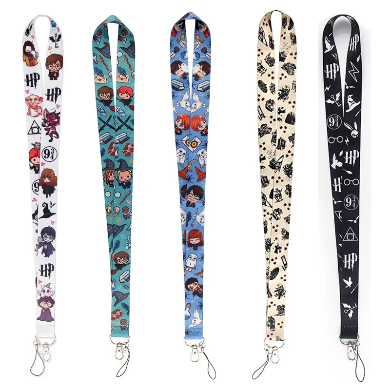 Cartoon mobile phone lanyard of School of Magic U-disk camera ID card key anti loss cell phone girly lanyard accessories