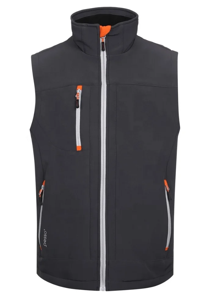 customize fashion men softshell vest,high quality workwear vest