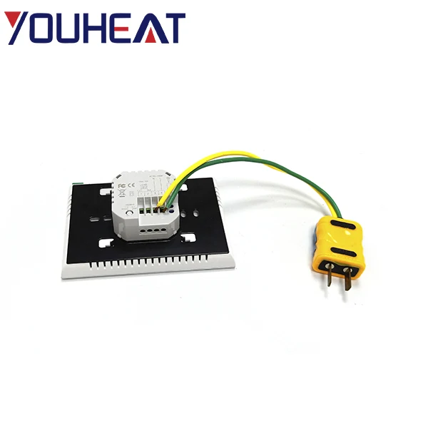 Black wifi touch screen thermostat smart electric heating temperature control