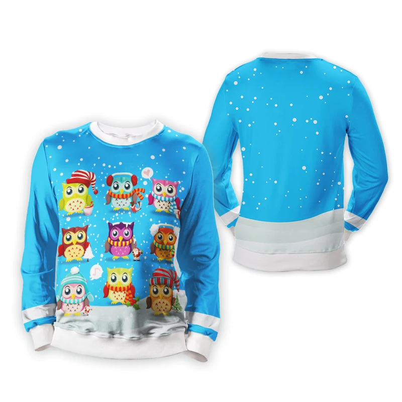 Sublimation 3D Print Christmas Sweater and Hoodies for men and women custom full printing sweatshirt