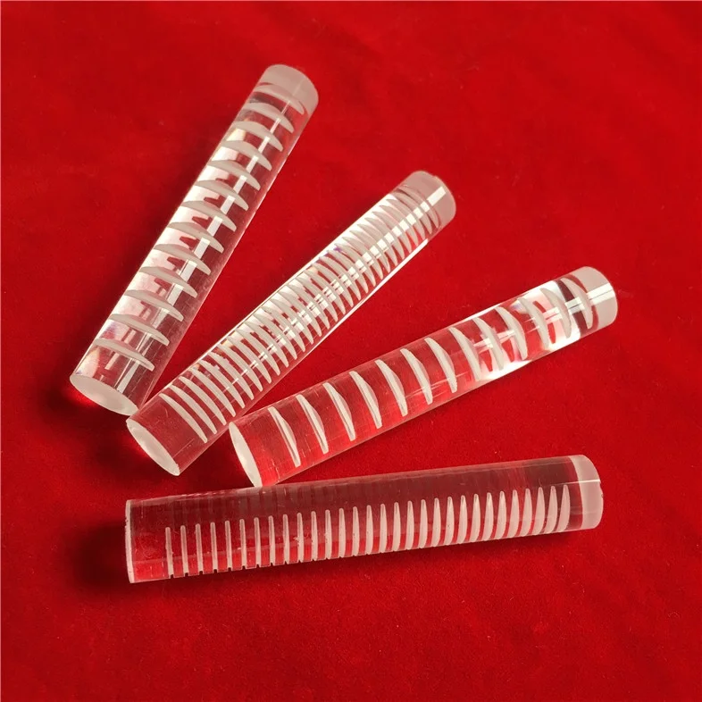 Прозрачный плавленый кварцевый стержень с канавками высокой степени очистки