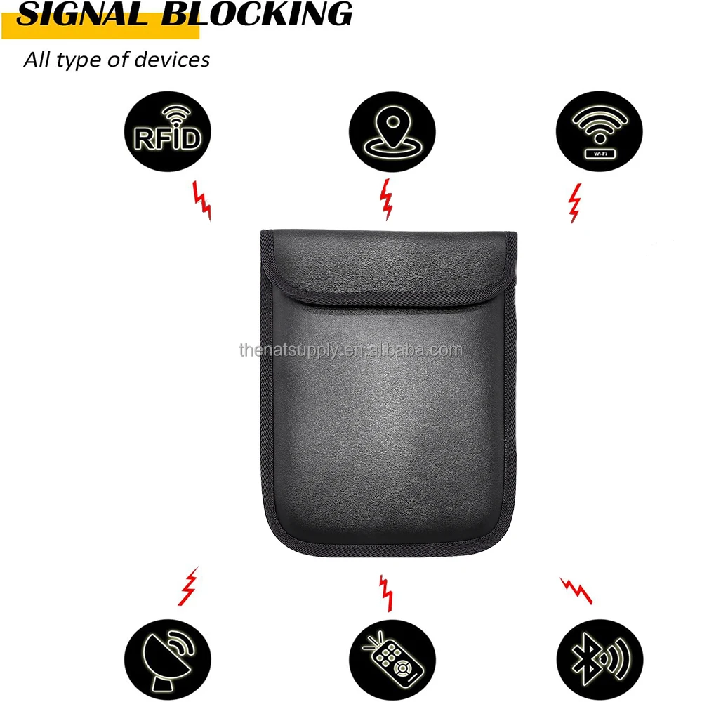 Faraday Dry Bag Anti-Radiation Cell Phone Sleeve Waterproof GPS & RFID Signal Blocking for Travel for Pregnant Users