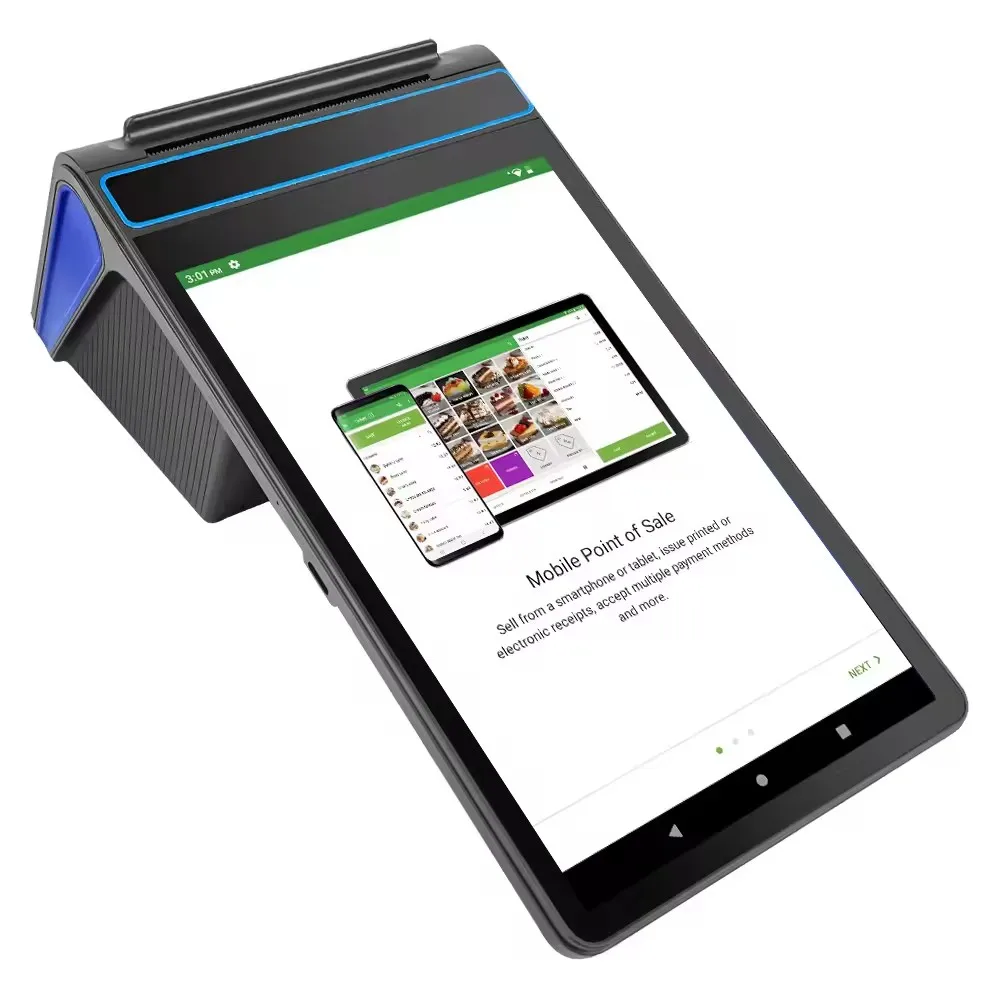 New retail mini mobile wireless handheld smart 4g 58/80mm printer qr code barcode scanner nfc payment android pos terminal