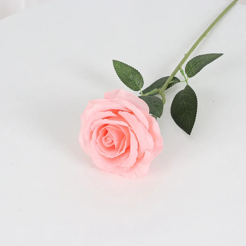 Hot Sale Rose  flowers artificial bunch Artificial Single Velvet rose blue artificial flowers For Home Wedding Decorations