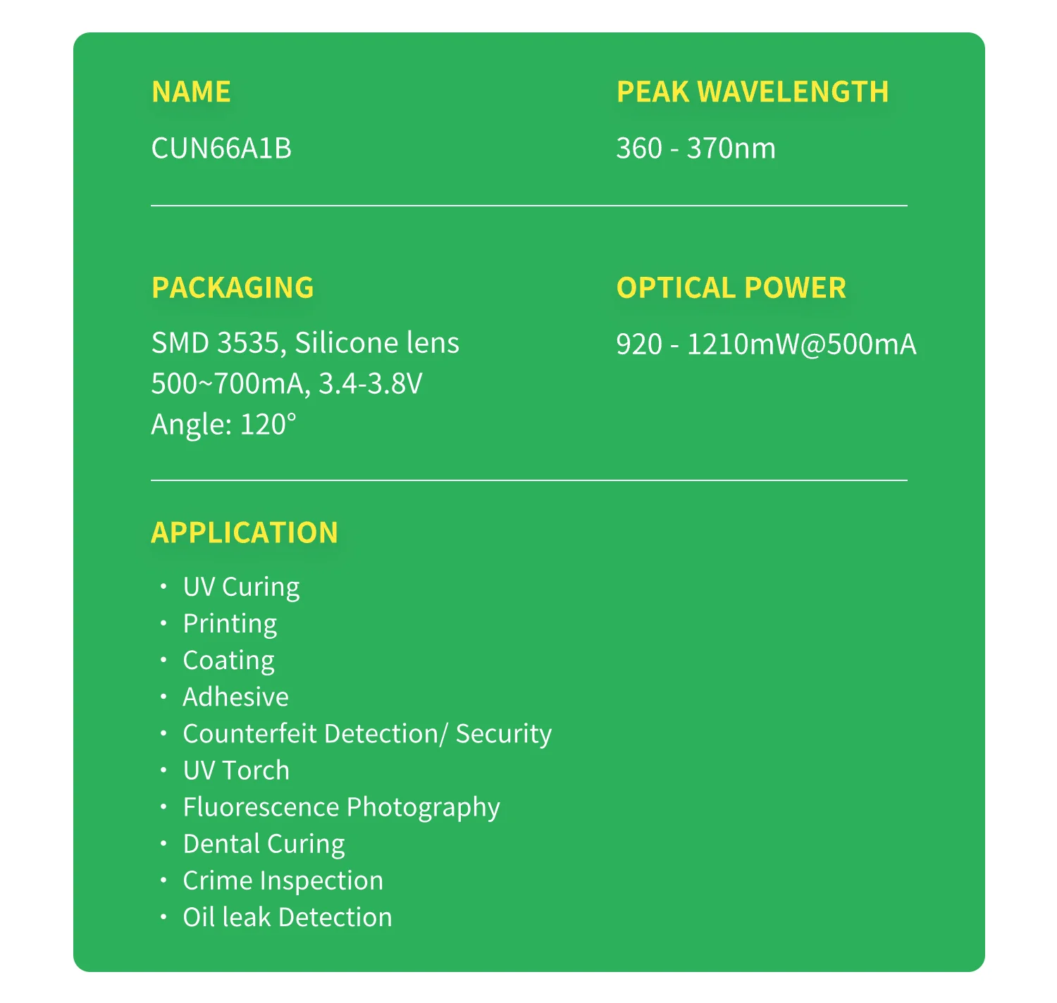 LG Chip Material 365nm UVA LED for Ink Curing Printing System 380nm-400nm Ultraviolet Purple Emittance Water Cooling Cob Package