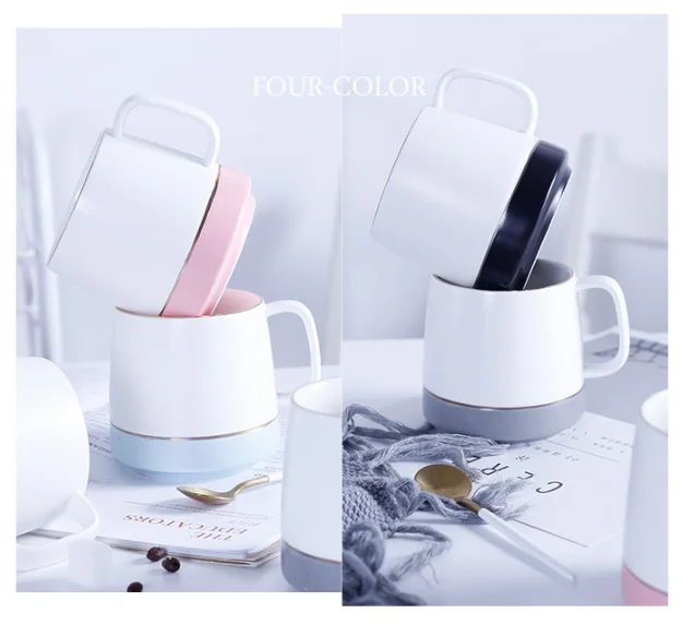 Nordic ins mug matte tea mug office coffee tea couple breakfast drinking cup two-color