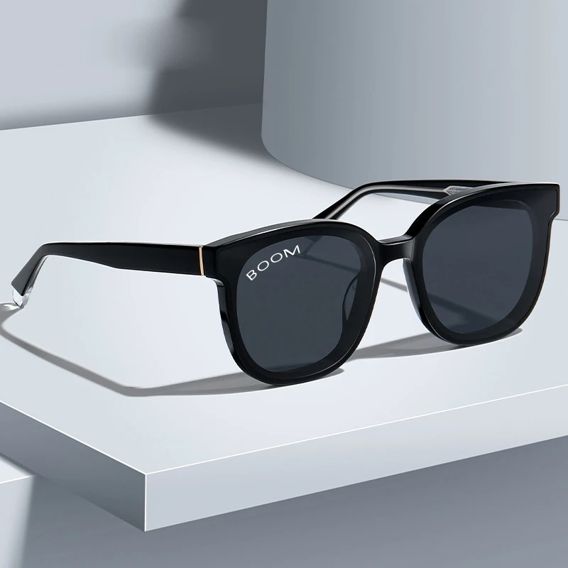 Top Fashion Cycling Polarized Lens Handmade Acetate Frames Round Mirror Sunglasses Logo