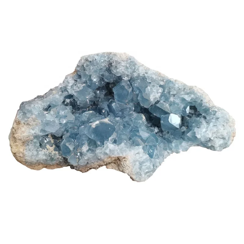 
Wholesale high quality natural healing crystal geode celestite clusters mineral specimen 