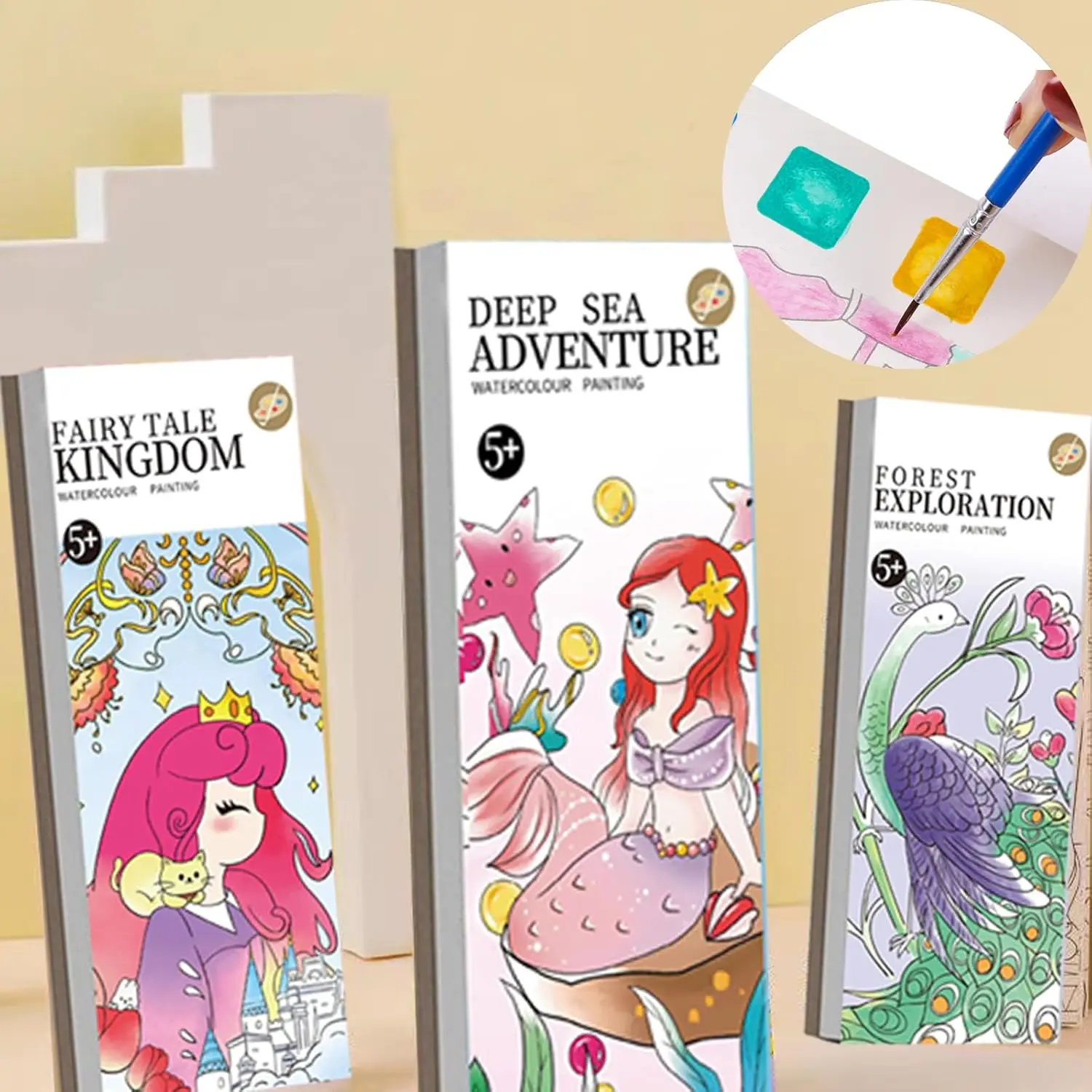 China Suppliers Flower Watercolor Painting Book Note Paint Water Coloring Notes