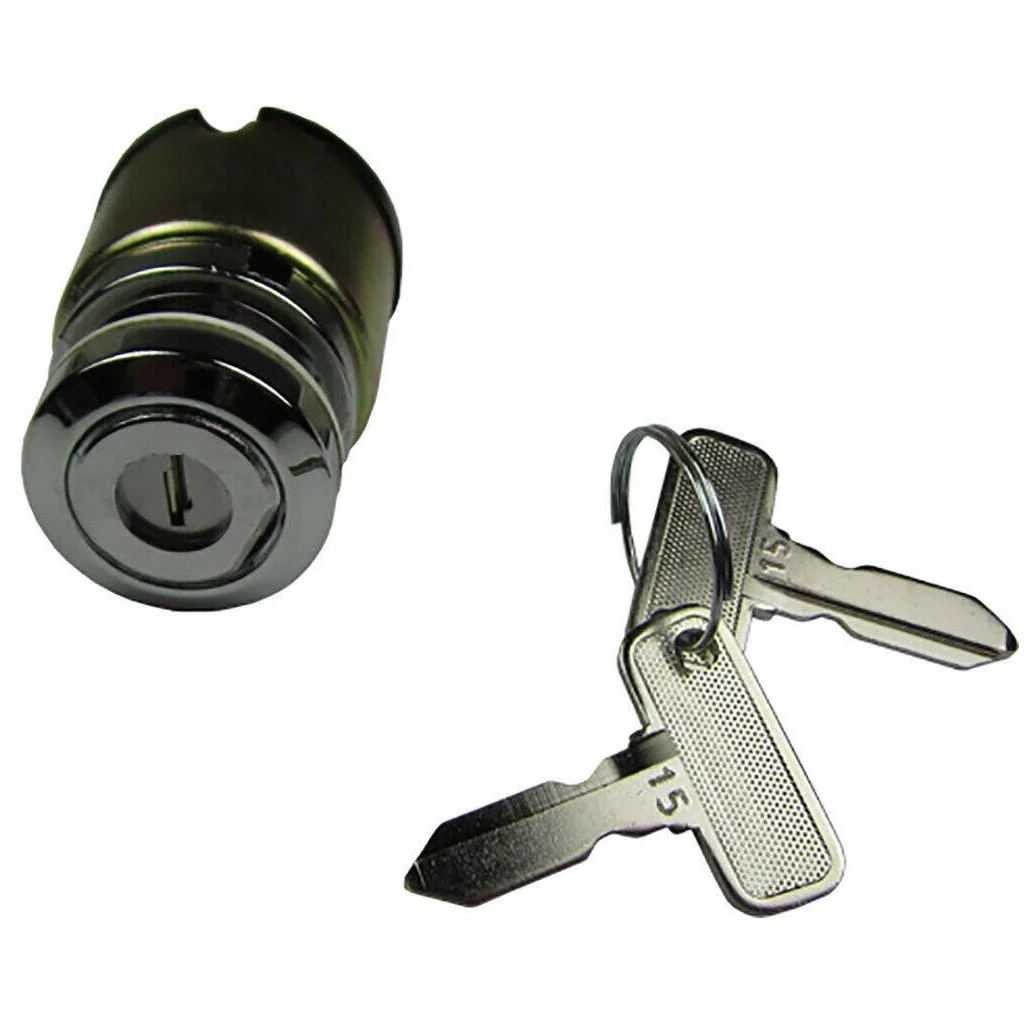 Ignition Lock Cylinder with Switch Key Replacement Ignition Lock Key Fits for Club Car DS Gas Golf Cart