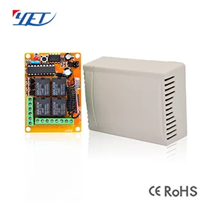 4 Channels 433Mhz Wireless RF Relay Remote Control Switch 2pcs Transmitter with Receiver for Garage Door Motor