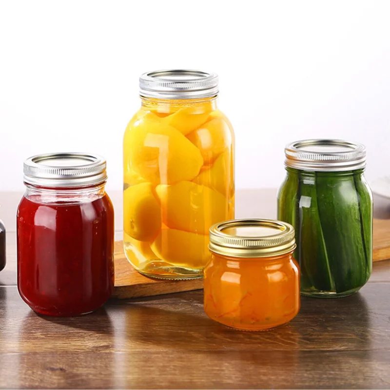 Преформы с широким горлышком из белой жести металлический наконечник кепки Сплит-Тип консервной банки с крышками с герметичным силиконовые для стеклянная банка с завинчивающейся крышкой консервной крышки