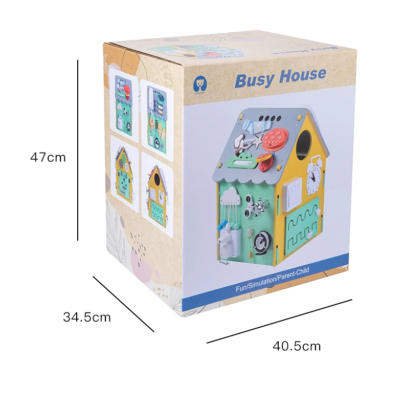 Multifunction Activity Busy Board House Sensory Adhd Learning Toys Fidget Early Education Montessori Toys For Kids Boys & Girls