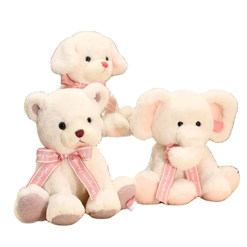 Fluffy Toutou Elephant Stuffed Elephant Animal Plush Toys for Room Decors,Pink Elephant Plushies toys