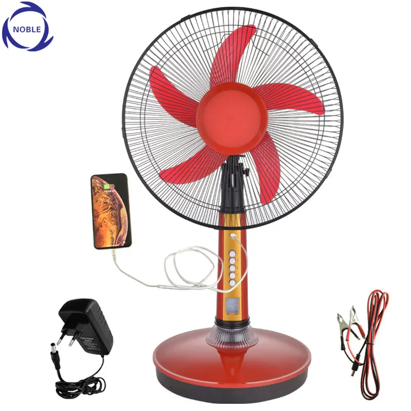 Factory Lowest Solar Table Fan Ac Dc with Led Light and