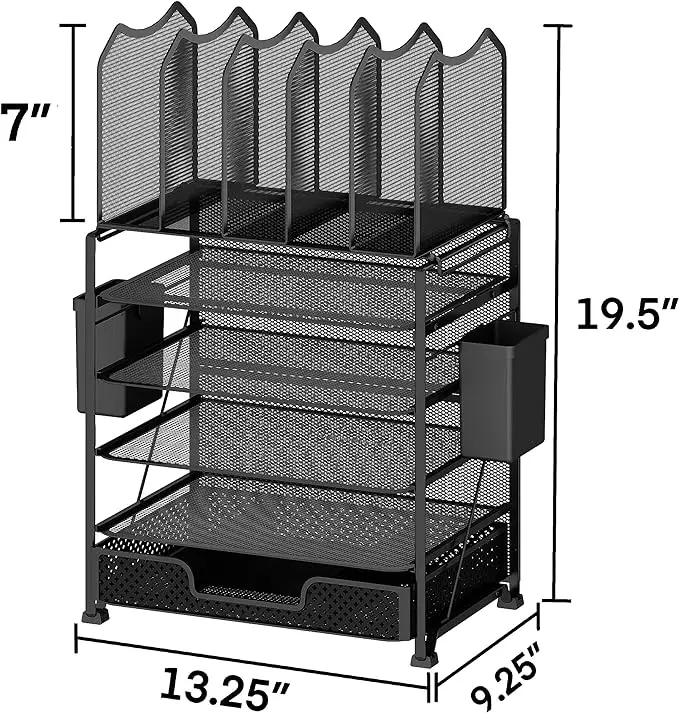Simple Trending  Mesh Desk File Organizer Vertical Document Letter Tray Wall File Holder