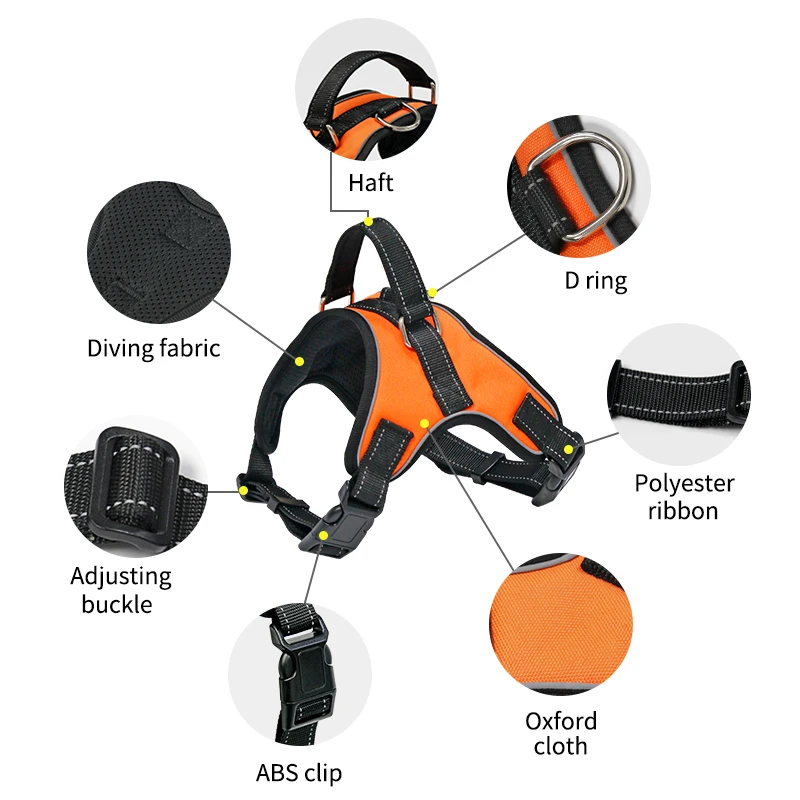 600D Oxford Fabric from Pet Supplier Solid Pattern Saddle Style Breakaway FeatureRibbons Decoration Cats Made Fiber Pet Harness