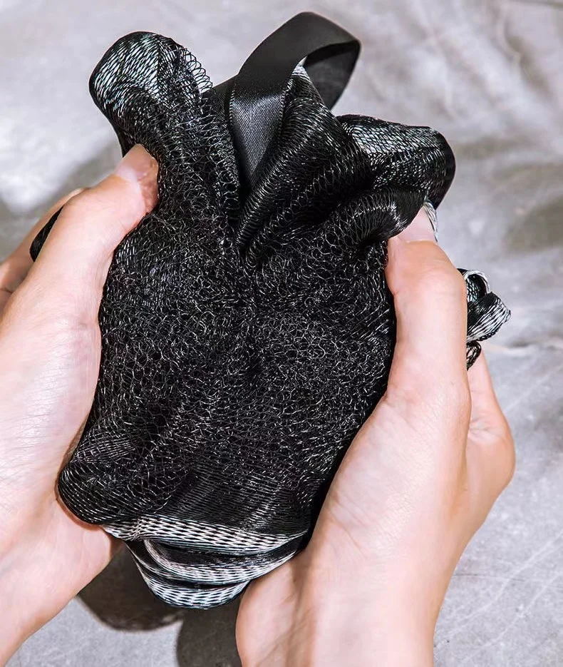 2024 Hot Sale Black bath sponge bath accessories Shower Puff for bathing