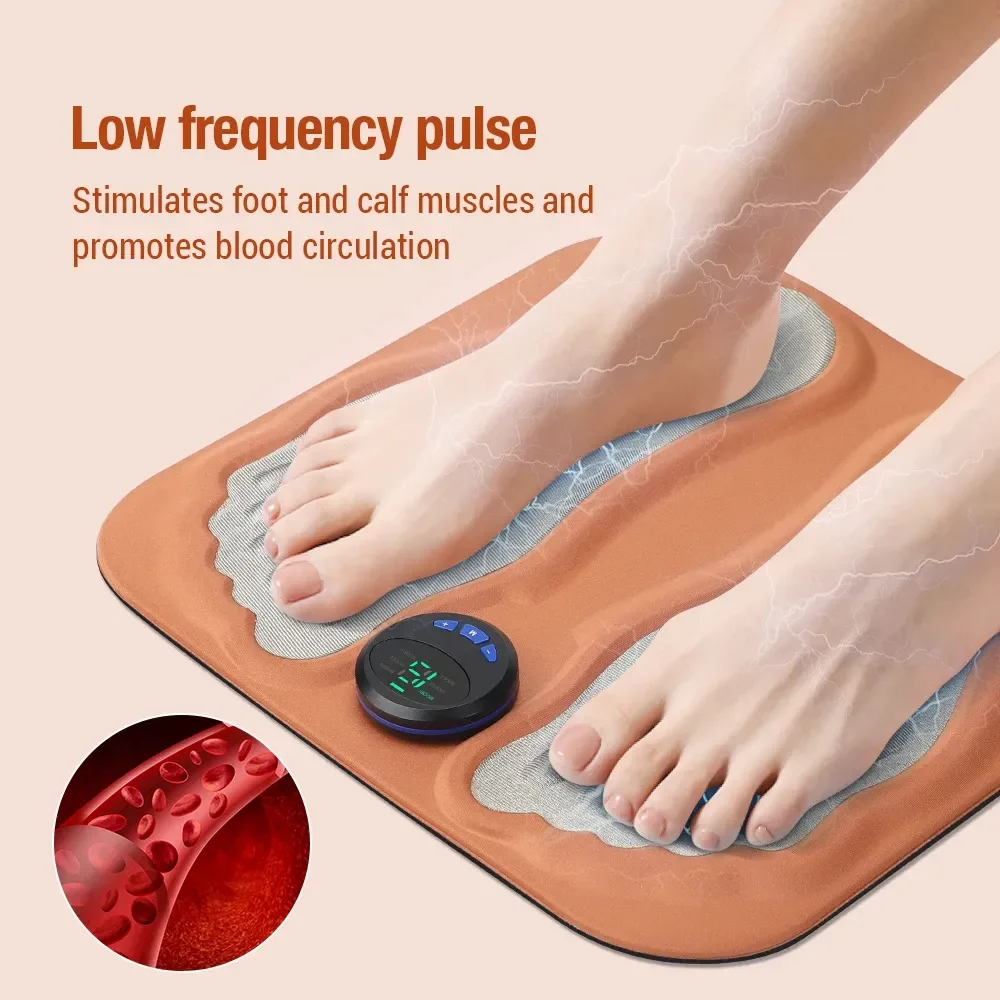 Low Frequency Pulse 3d Muscle Relaxation Pad Electric Ems Foot Massager Mat With Remote Control