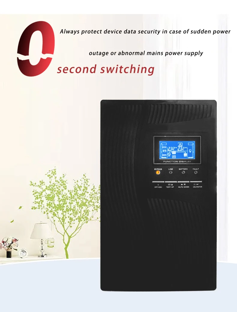 Baoli Hot Selling Single Phase High Frequency Online Ups 1000VA 2000VA 3000VA Power Backup UPS