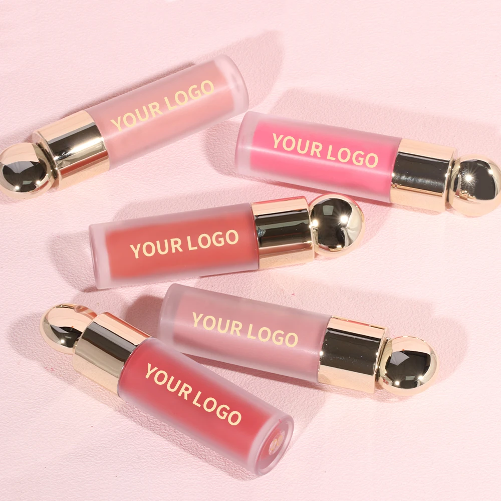 Wholesale High Quality Vegan Velvet Liquid Blush Cream Palette Cruelty-Free Waterproof Long-Lasting Pink Cheek Makeup