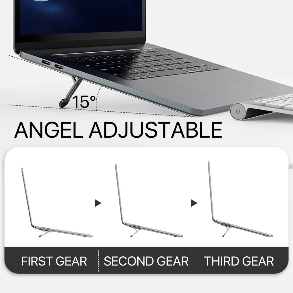 Laptop Stand 360 Rotatable Monitor Notebook Support Base Holder Portable Mount Office School Home Laptop Computer Foldable Stand