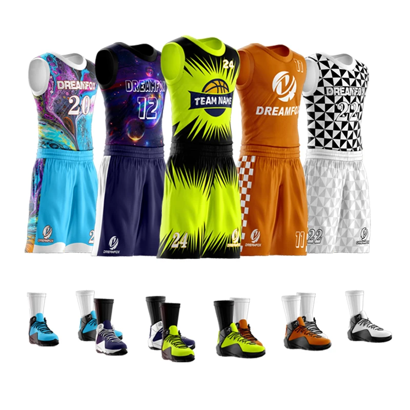 2018 Latest Basketball Jersey Design New Style Custom Pattern Sublimated