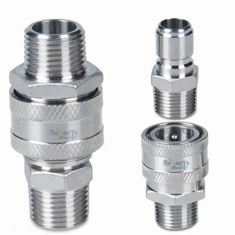 Набор для быстрого отключения пива, 1/2 дюйма, BSP, штуцер 1/2 дюйма, SS304, быстроразъемный фитинг 1/2 дюйма, NPT разъемы для домашнего пивоварения