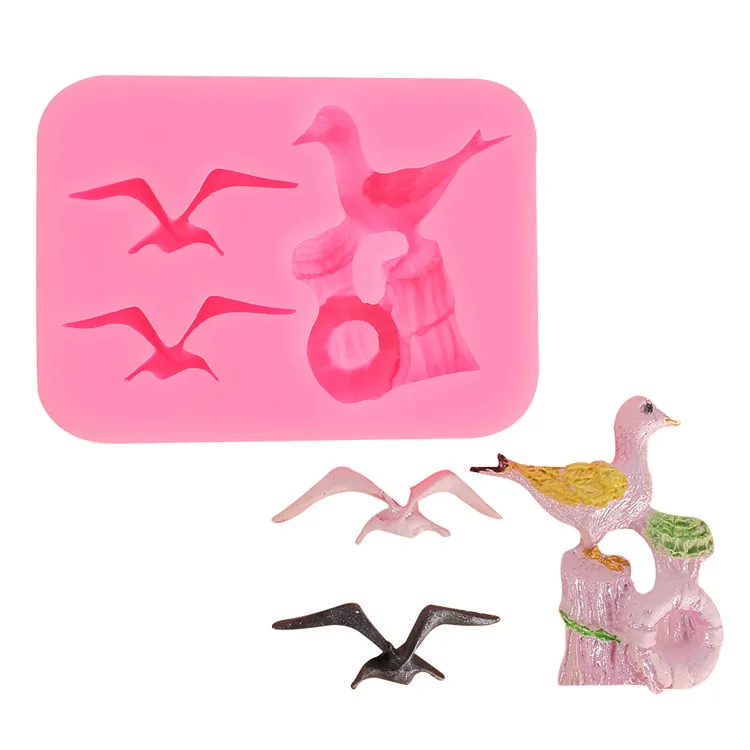 
3D Seagull Bird Cake Molds Ice Tray Chocolate Silicone Mold Gum Fondant Mold For Cake Kitchen Baking Decorating Tools 