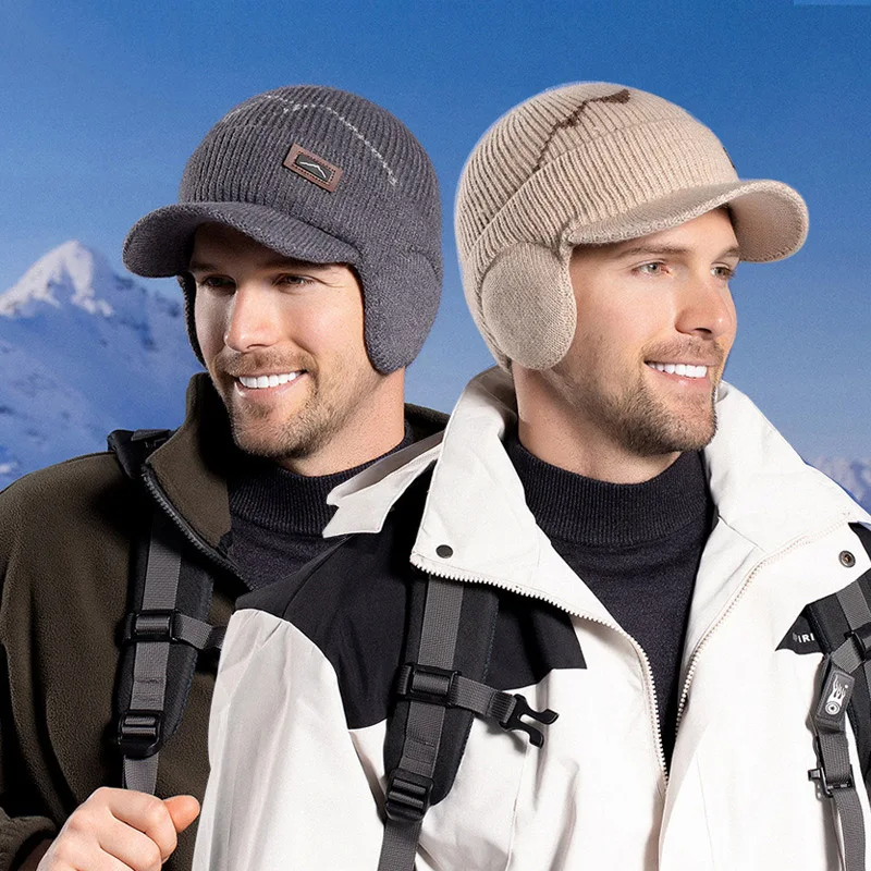 Мужская зимняя шапка-Ушная шапка с 2025