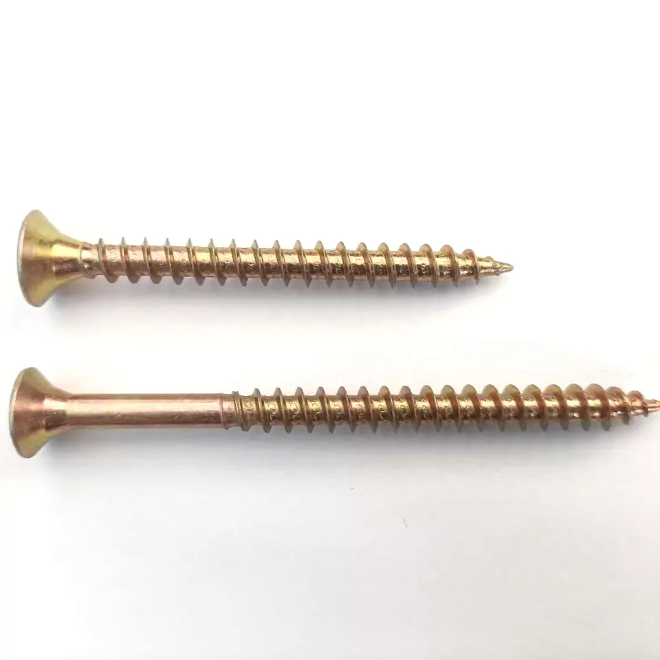 High quality good hardness POZI drive yellow zinc MDF chipboard screws