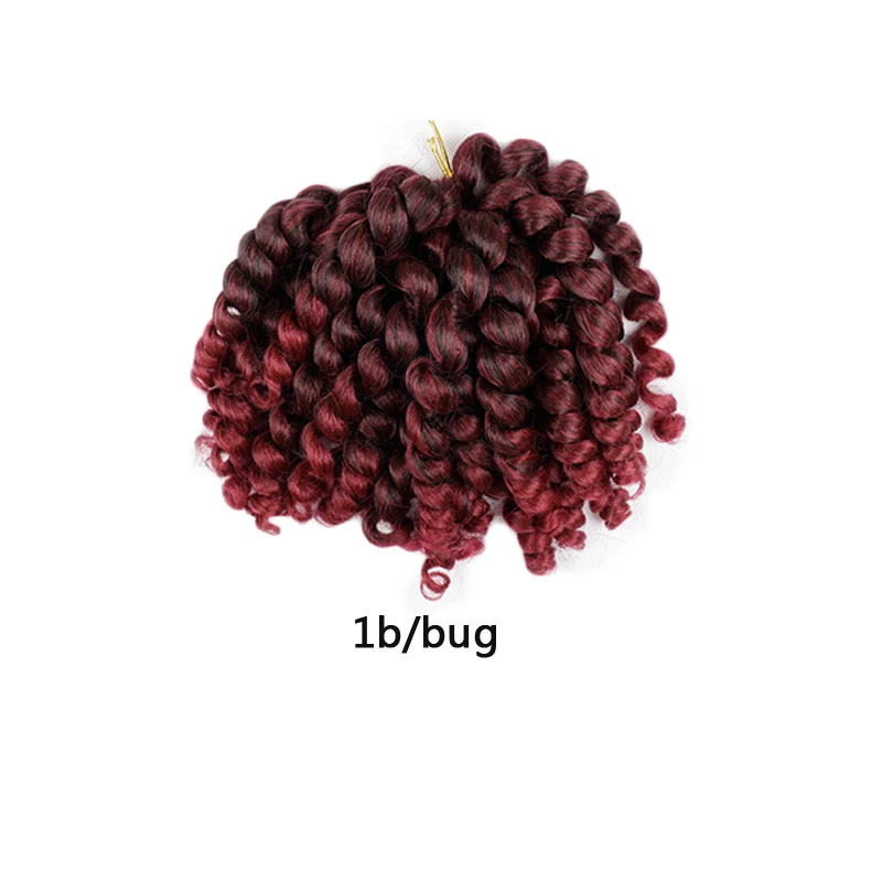 Ainizi Cheap Wholesale synthetic 8 inches wand curl crochet Hair extension braids for black women