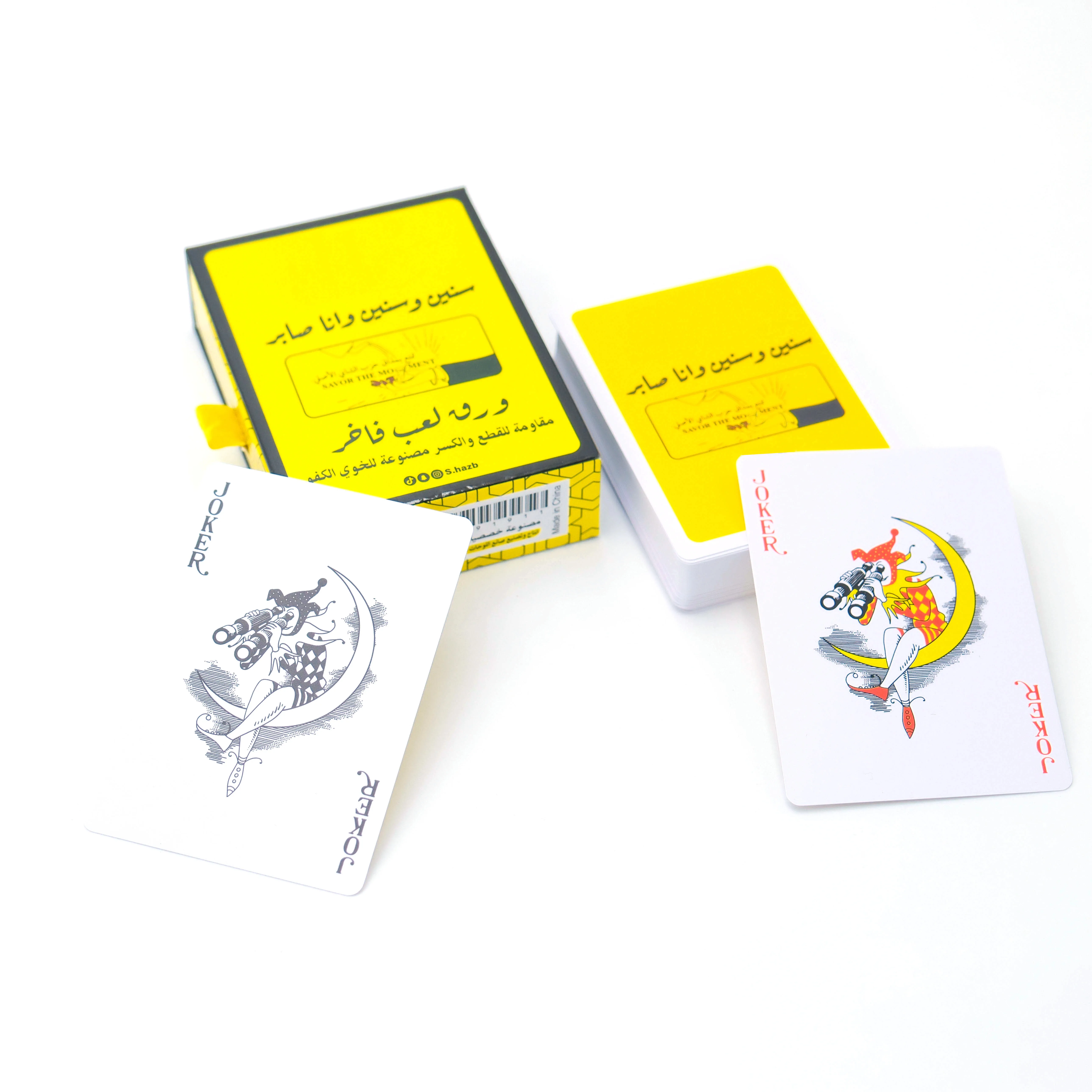 Custom 100% PVC Waterproof Poker Cards Game Cards for Promotional and Entertaining Purposes Packed in a Paper Box