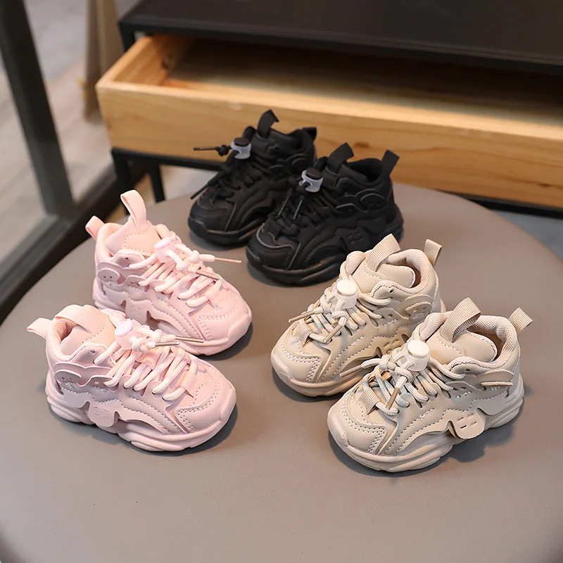 Spring and autumn baby toddler shoes 1 to 2-3 years old children sports shoes non-slip soft sole daddy shoes breathable