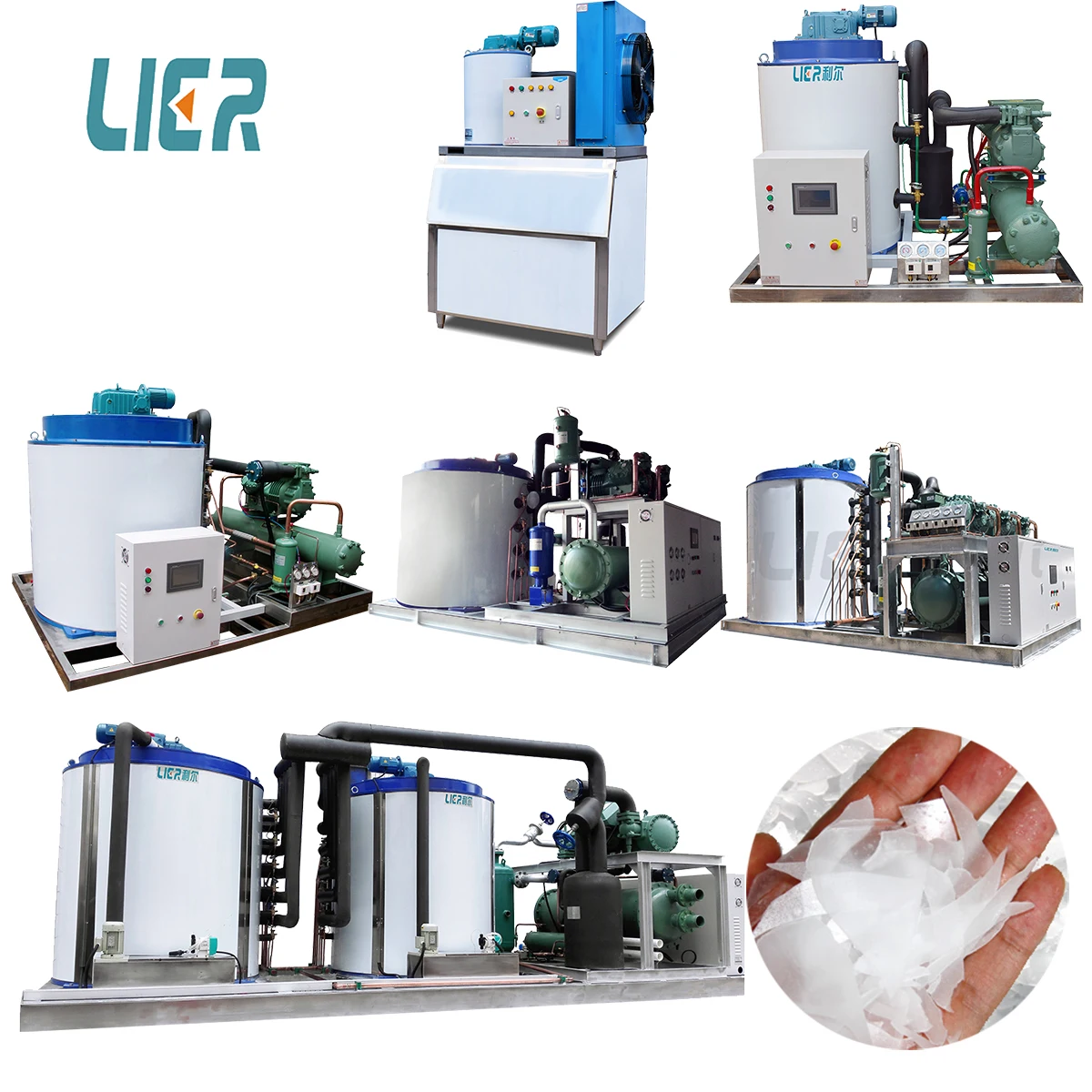 Flake Ice Machine Ice Maker 1 2 5 10 15 20 30 40 50 100 Tons Commercial Industrial Scale Flake Ice Making Machines