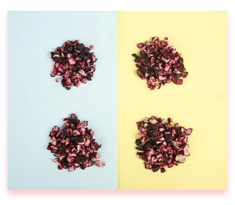 Lujia Best Quality 100% Pure Liofilizadas Blueberry Fruit Cube Freezedried Blueberries Dice