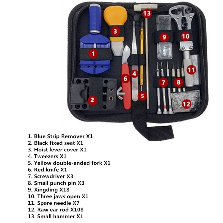 Wholesale Price 185 in 1 Watch Repair Tool Set Disassembly and Battery Replacement Kit 147
