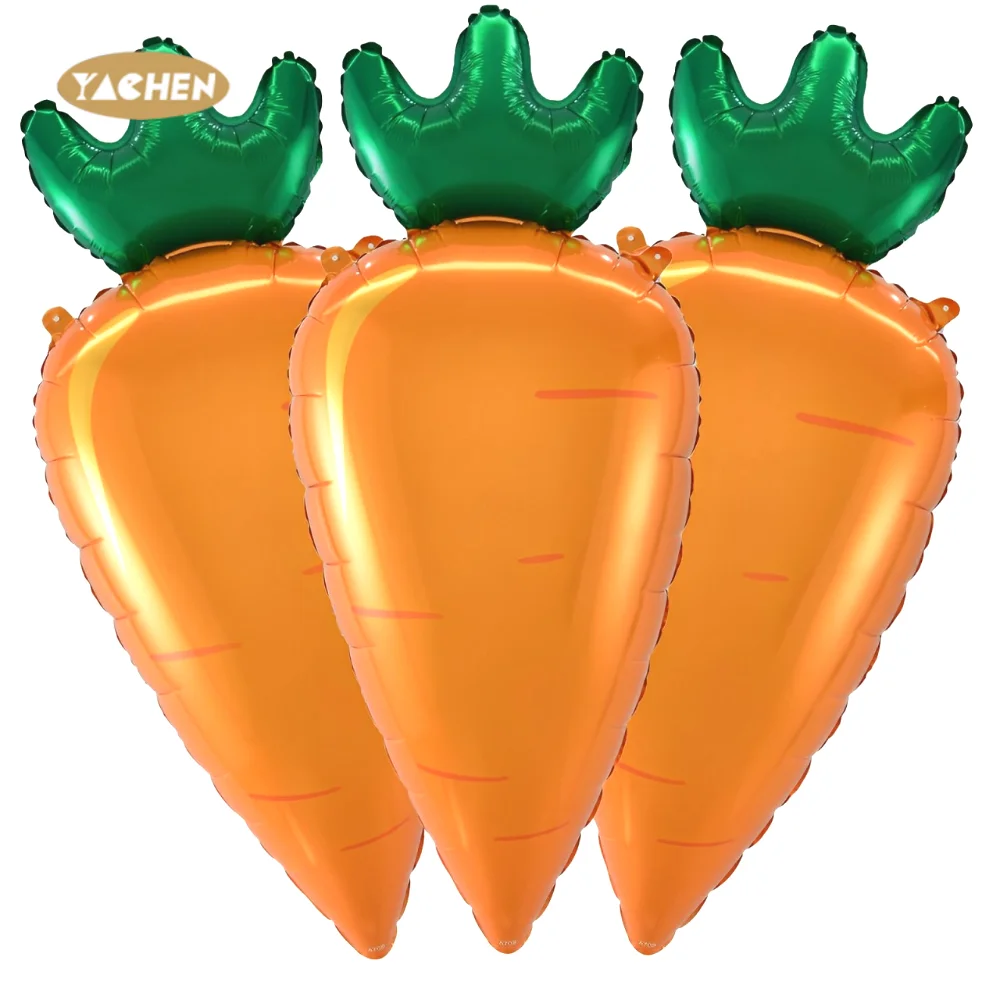 Yachen Happy Easter Globos Balloons Ribbon Bunny Eggs Carrots Chick Aluminum Foil Balloons for Spring Easter Party Decoration