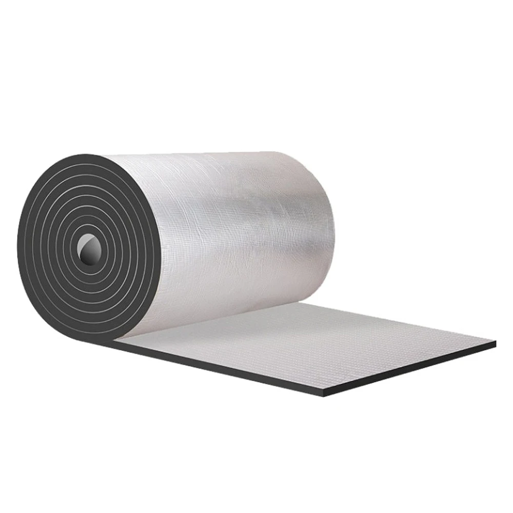 Funas Self-Adhesive Foam High Density Aluminum Foil Rubber Foam Sheet  Insulation Board