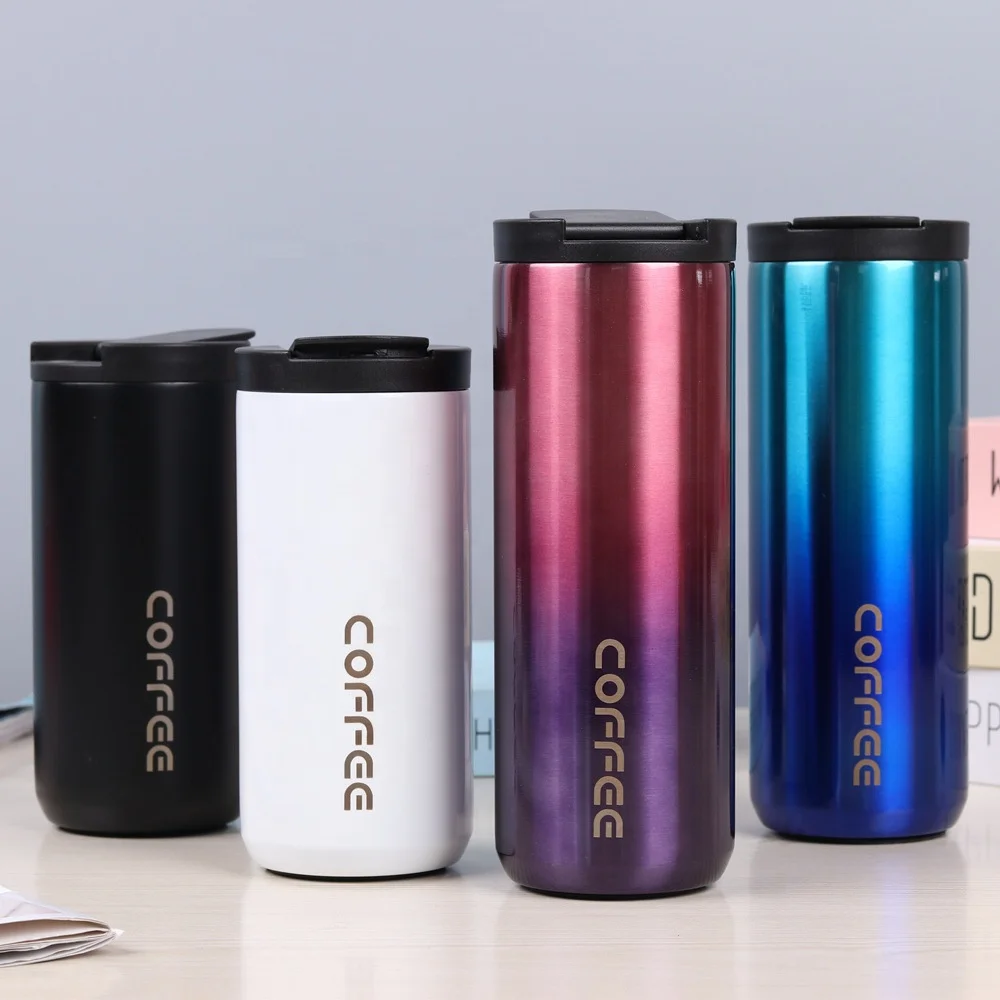 New Wholesale High Quality 304 Stainless Steel Double Wall Portable Food Grade Travel Tumbler Vacuum Coffee Cup With Lids