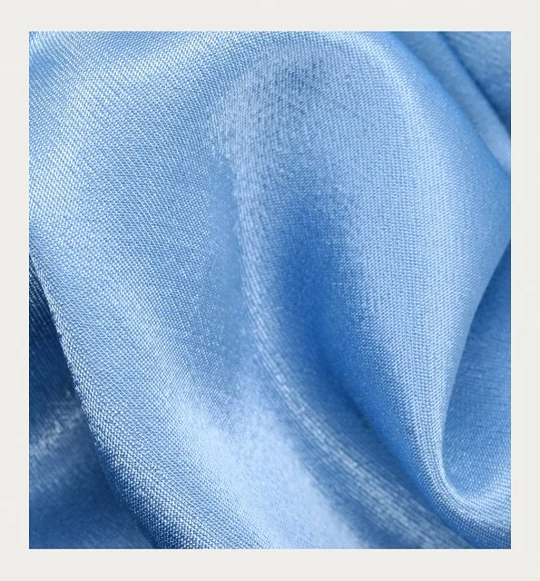 Viscose Rayon Satin Interwowen Fabric for Dress Skirts Shirt & Blouses fabric V48% R52%