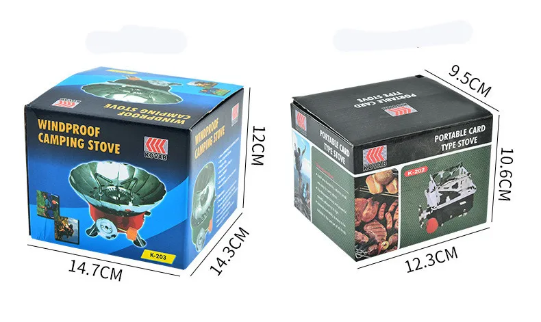 Outdoor portable mini square gas stove folding cassette camping picnic tool windproof gas stove