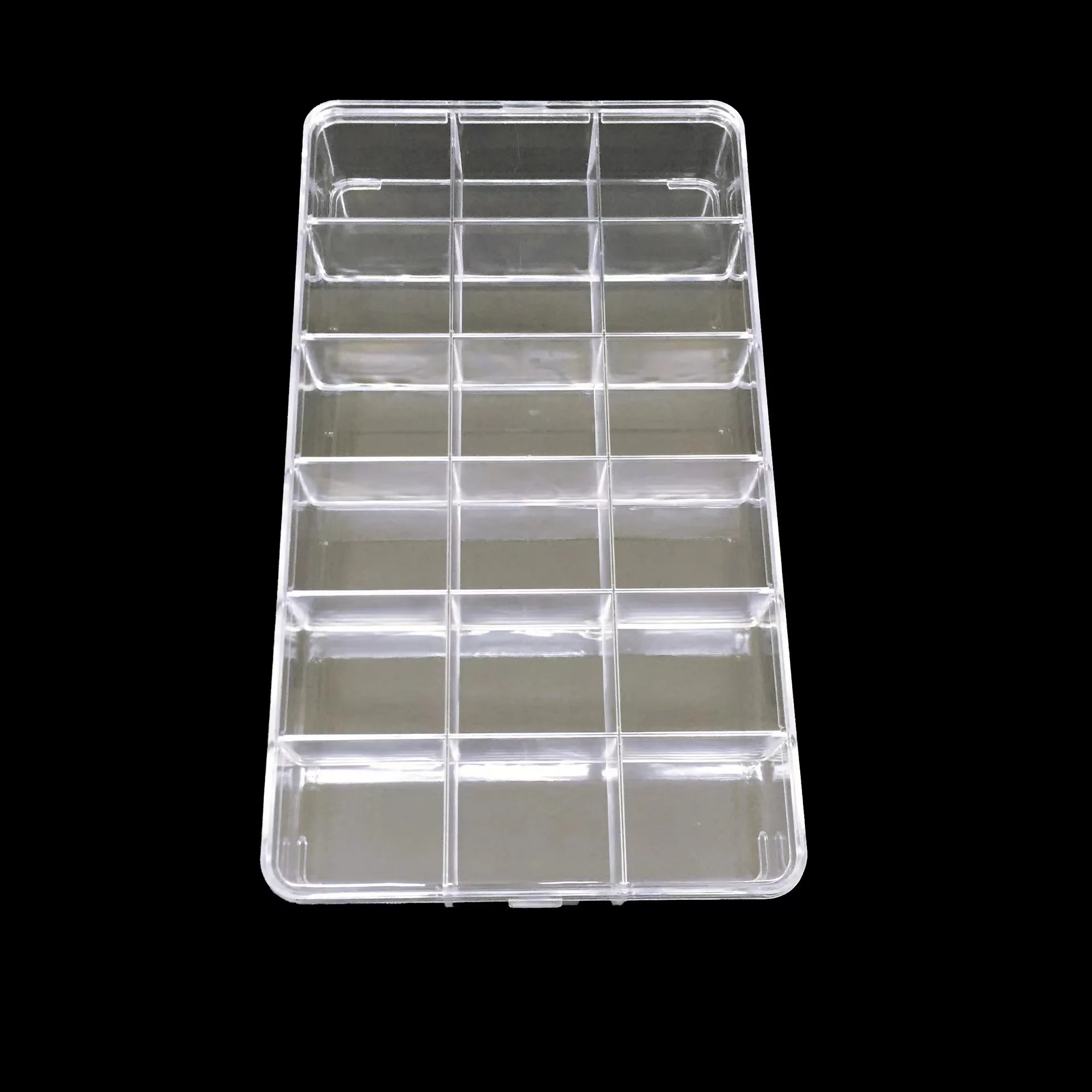 AEPB-18 18 Grids Acrylic Clear Plastic Organizer Box Storage Container with Dividers for Washi Tape,Jewelry,Beads Art DIY Crafts