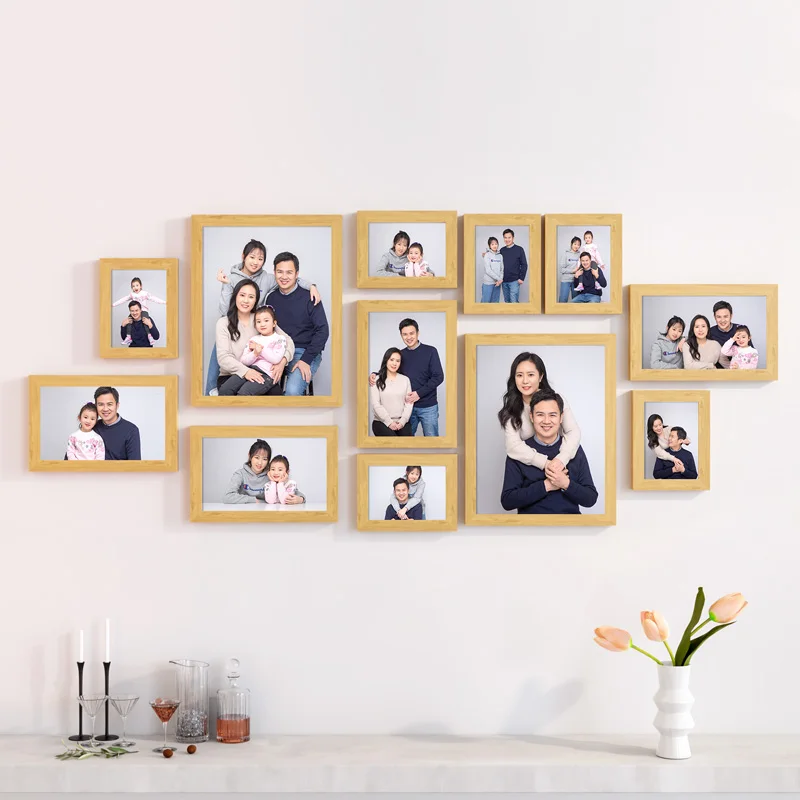 Wholesale Solid Wood Picture Frame Personalised Photo Wall Gallery for Home Desktop Modern Style Wall Decoration