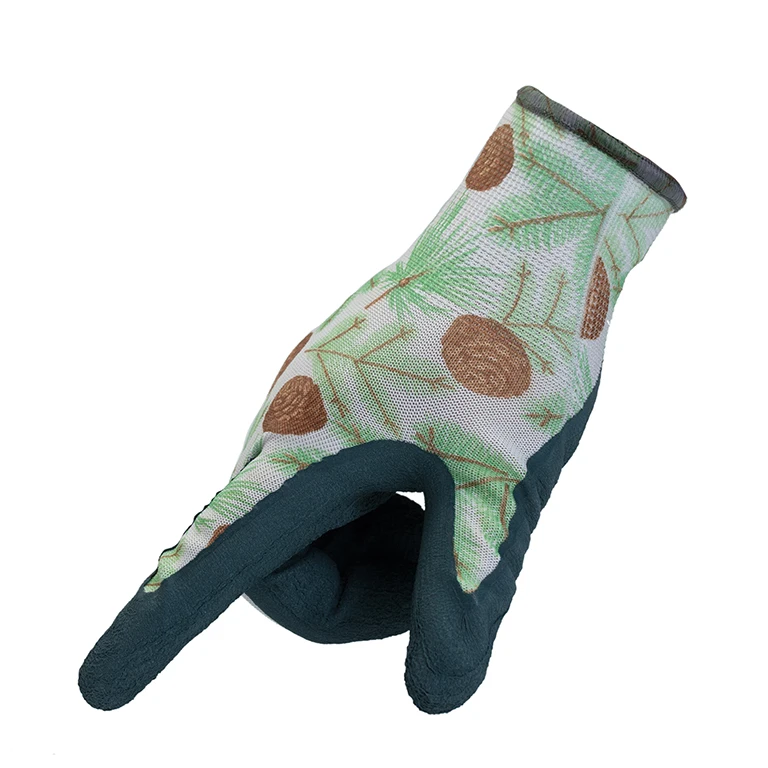Planting Use Polyester Coated Foam Latex Gloves for Work Farming