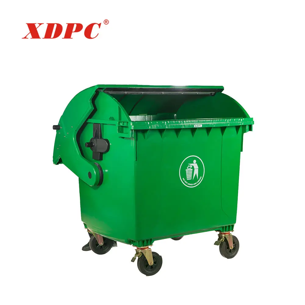 1200 liter plastic  dustbin storage garbage container outdoor garbage bin street waste bin