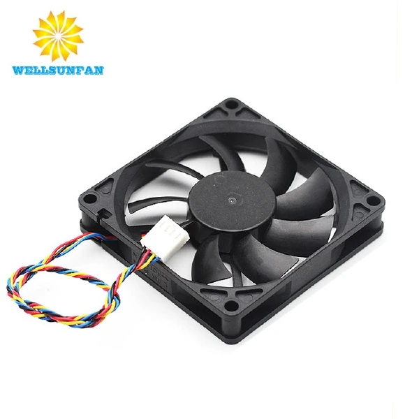 WellSunFan mini fan Factory Direct Sale 12V Waterproof Dc Motor 12Vdc 80Mm White Computer Cooling Fan cooler cpu